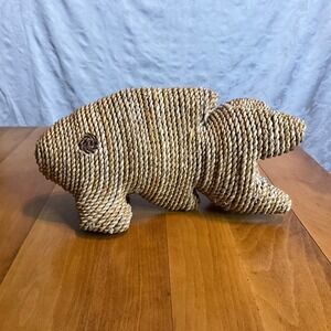 Woven Rope Nautical Fish Figurine Coastal Home Accent